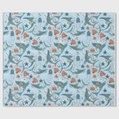 かわいい第1回第2回第3男子誕生日シャーク海パターン ラッピングペーパー (フラット)