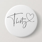 かわいい第30第30誕生会ボタンのバッジ 缶バッジ (正面)