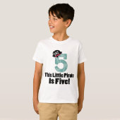 かわいい第5誕生日の海賊 Tシャツ (正面フル)