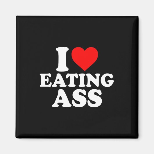 かわいい簡単なハートが大好き マグネット (正面)