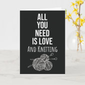 かわいい簡単な編み物カード毛糸手芸 カード (黄色い花)