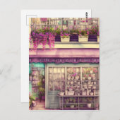 かわいい粗末なシックなコーヒーショップグラフィック ポストカード (正面/裏面)