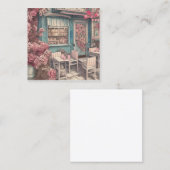 かわいい粗末なシックなコーヒーショップ スクエア名刺 (正面/裏面)