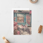 かわいい粗末なシックなコーヒーショップ ノートカード (正面/裏面インサイチュ)