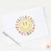 かわいい精神科ナース、精神医学ナースへのギフト ラウンドシール (封筒)