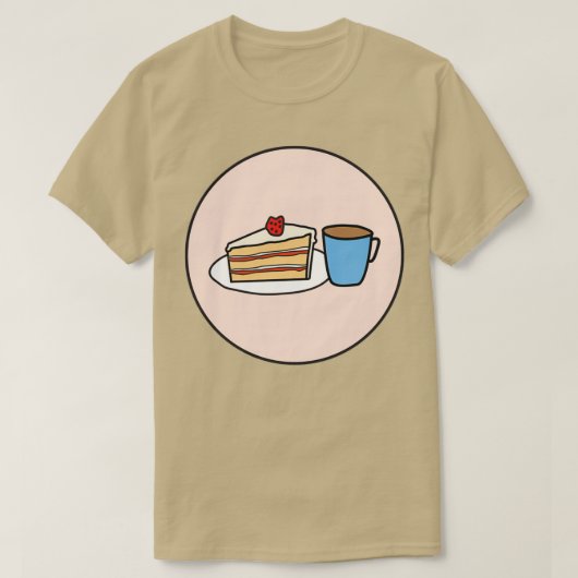 かわいい紅茶とケーキ Tシャツ (デザイン正面)