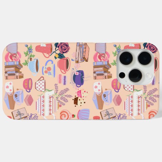 かわいい紅茶と本 Case-Mate iPhoneケース (裏面 (横))