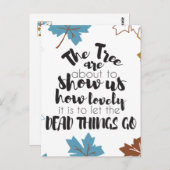 かわいい紅葉アート引用文デザイン ポストカード (正面/裏面)