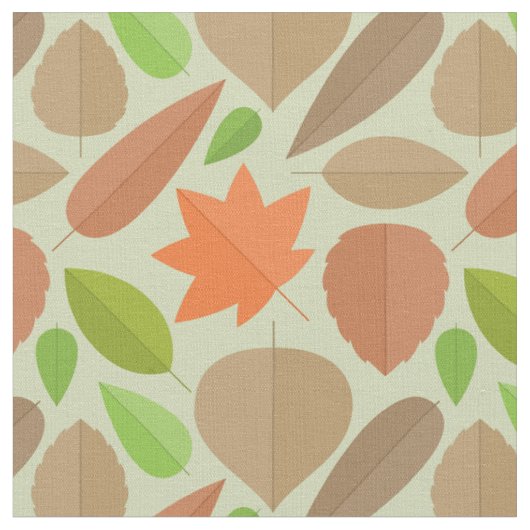 かわいい紅葉パターン ファブリック (クローズアップ)