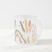 かわいい紅葉パターン フロストグラスマグカップ (正面右)