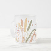 かわいい紅葉パターン フロストグラスマグカップ (正面左)