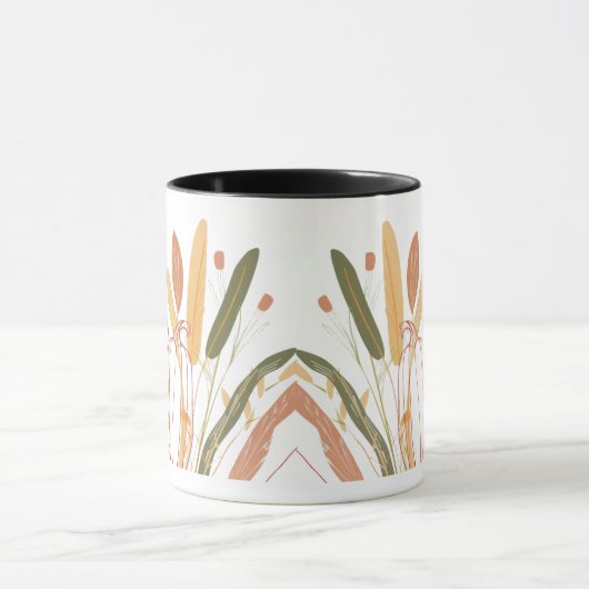 かわいい紅葉パターン マグカップ (中央)