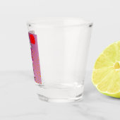 かわいい紅葉冬犬ウォーク ショットグラス (右)