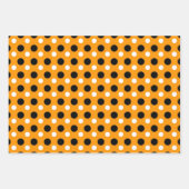 かわいい紅葉水玉模様パターン ラッピングペーパーシート (正面3)