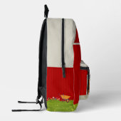 かわいい納屋と家畜 プリントバックパック (左)