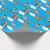 かわいい納屋ヤードアニマルギフトラップ ラッピングペーパー (角)