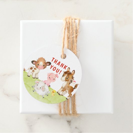 かわいい納屋周囲の庭フレンズ赤ちゃんシャワー フェイバータグ (インサイチュ)