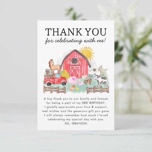 かわいい納屋周囲の庭動物キッズファーム誕生日ありがとう (スタンド正面)