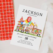 かわいい納屋周囲の庭動物トラックキッズファーム誕生日 招待状