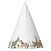 かわいい納屋周囲の庭動物誕生日 パーティーハット (裏面)