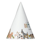 かわいい納屋周囲の庭動物誕生日 パーティーハット (左)