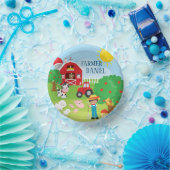 かわいい納屋周囲の庭動物，農家，トラクター誕生日 ペーパーボウル (パーティー)