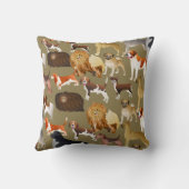 かわいい純種の飼い犬の壁紙のデザイン クッション (裏面)