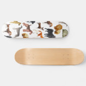 かわいい純種の飼い犬の壁紙のデザイン スケートボード (横)