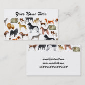 かわいい純種の飼い犬の壁紙のデザイン 名刺 (正面/裏面)