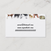 かわいい純種の飼い犬の壁紙のデザイン 名刺 (裏面)