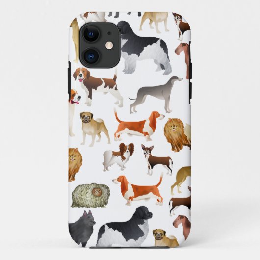 かわいい純種の飼い犬の壁紙のデザイン Case-Mate iPhoneケース (裏面)