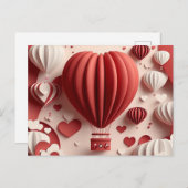 かわいい紙バレンタイン シーズンポストカード (正面/裏面)