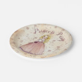 かわいい紙プレートのプリンセスパーティー ペーパープレート (アングル)