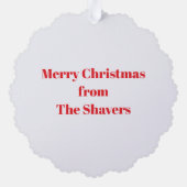 かわいい紙ペンギン注文カパーソナライズされたード オーナメントカード (裏面)