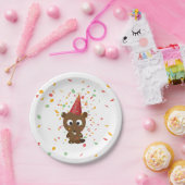 かわいい紙吹雪パーティービーバー ペーパープレート (パーティー)