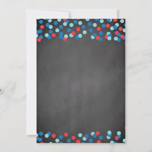 かわいい紙吹雪航海のボーイズベビーシャワー招待状 招待状 (裏面)