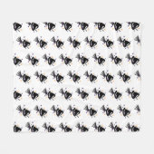 かわいい紙吹雪魔女とブロムハロウィン フリースブランケット (正面(横))