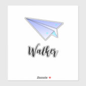 かわいい紙飛行機＆ネームタグ トラベルスーツケース シール (シート)