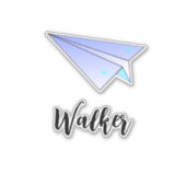 かわいい紙飛行機 & 名札 トラベル スーツケース シール (正面)