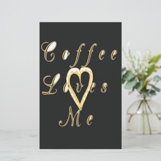 かわいい素敵で素敵なコーヒーは私を愛している。 便箋 (スタンド正面)