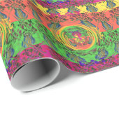 かわいい素敵で素敵なフローラカラーデザイン。 ラッピングペーパー (ロールコーナー)