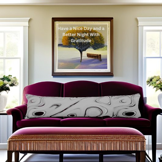 かわいい素敵なアッシュグレーパターンアートデザイン ボディピロー