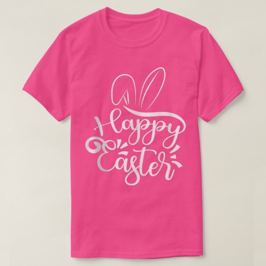 かわいい素敵なイースターデイティー幸せなバニーイースターエッグ Tシャツ (デザイン正面)