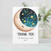 かわいい素敵な星の赤ちゃんシャワー サンキューカード (スタンド正面)