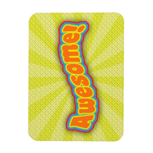 かわいい素晴らしおもしろいのスローガン マグネット (縦)