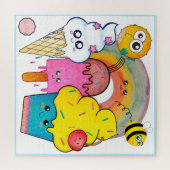 かわいい素晴らしとかわいいのカラフル漫画 ジグソーパズル (横)