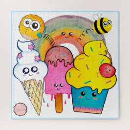 かわいい素晴らしとかわいいのカラフル漫画 ジグソーパズル