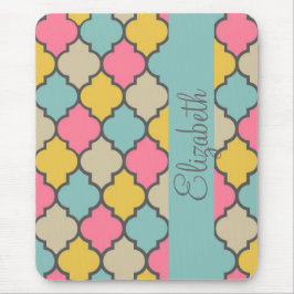 かわいい素晴らしトレンディークローバーカラフル型 マウスパッド