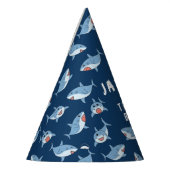 かわいい素晴らしホワイトシャーク海誕生会 パーティーハット (左)