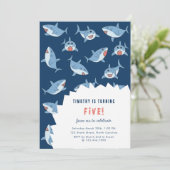 かわいい素晴らしホワイトシャーク海誕生会 招待状 (スタンド正面)